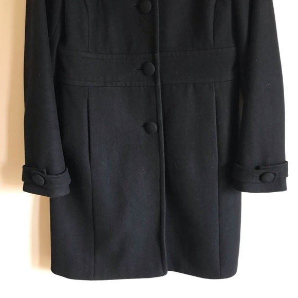 J Crew Wool Peacoat Long Classy Black Size Small - Picture 4 of 7